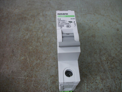 NOARK Ex9BH MINI CIRCUIT BREAKER C4 GB 10963.1 4AMP 400VOLT 1POLE