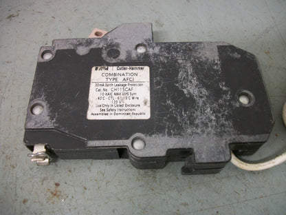 CUTLER-HAMMER AFCI CH CIRCUIT BREAKER CH115CAF 15AMP 120VOLT 1POLE NIB