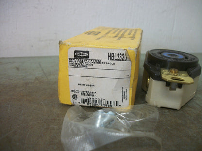HUBBELL TWIST-LOCK RECEPTACLE HBL2320 20AMP 250VOLT 2P 3W NIB