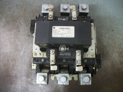 GE SIZE 5 CONTACTOR CR305G104BTD 270AMP 480VCOIL 3PH 600V 200HP