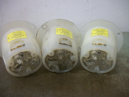 HUBBELL LOT OF 3 FLANGED TWIST-LOCK RECEPTACLES HBL2316 20A 125V 2P 3W GRND