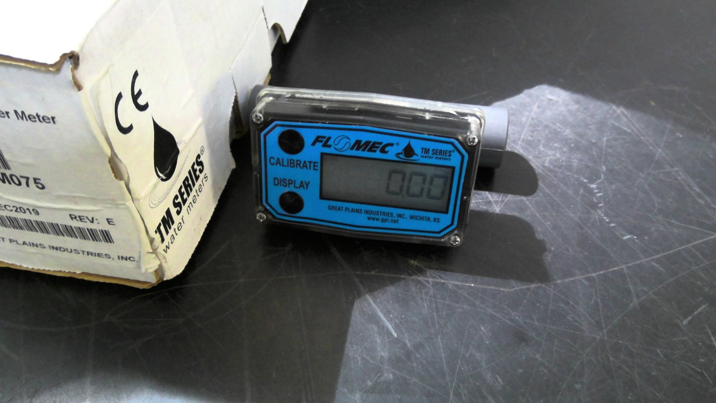 GREAT PLAINS IND FLOWMEC ELECTRONIC WATER TM METER WITH COMPUTER DISPLAY TM075