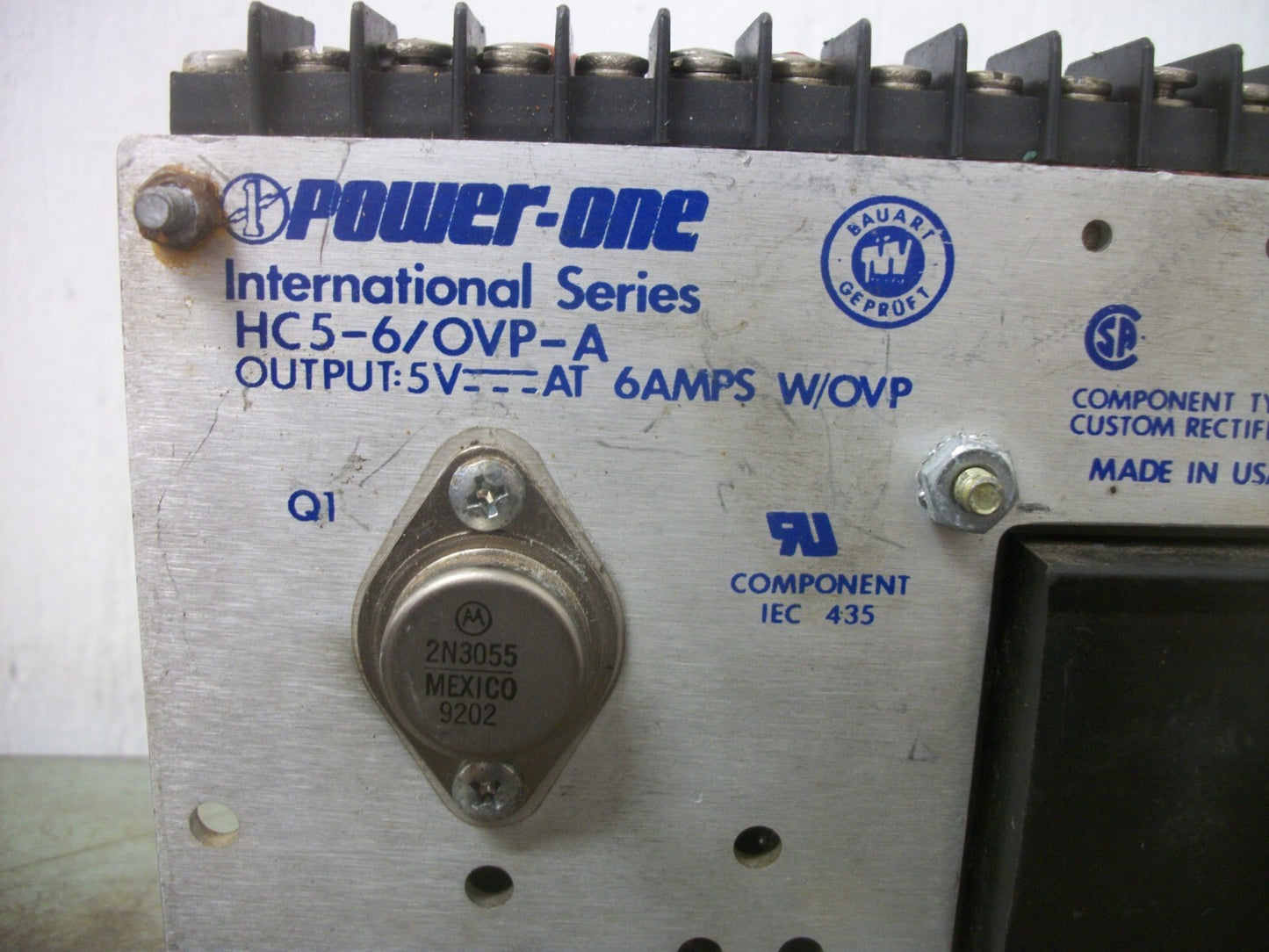 POWER-ONE POWER SUPPLY W/OVERVOLTAGE PROTECTION HC5-6/OVP-A 5VDC 6AMP