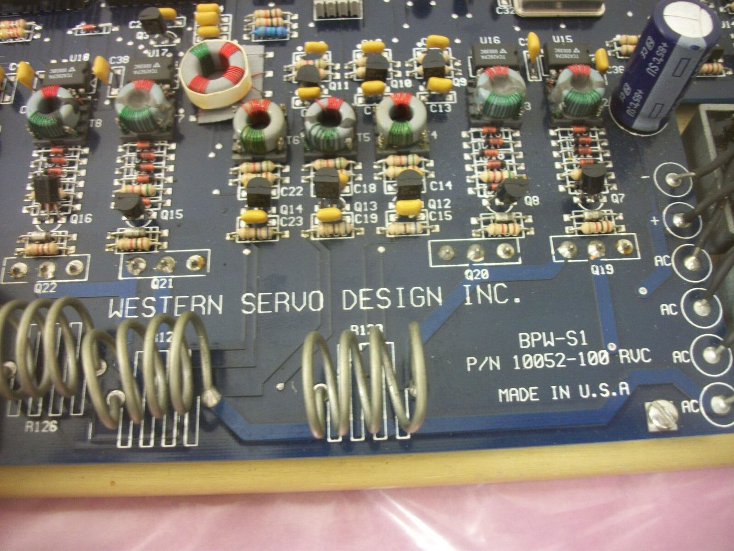 WESTERN SERVO DESIGN BPW-S1 10052-100 RVC SERVO MOTOR DRIVE BOARD BPW-S1-32/15