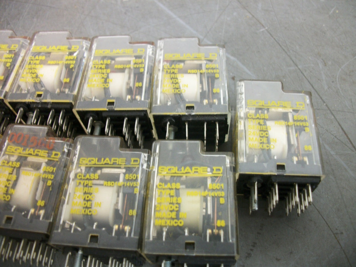 SQUARE D LOT OF 9 4PDT MINI GP RELAYS 8501RSD14P14V53 24VDC 6AMP