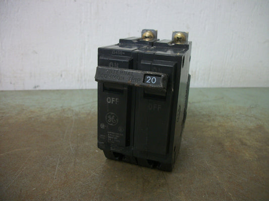 GE THQB CIRCUIT BREAKER THQB2120 20AMP 240VOLT 2POLE OLD