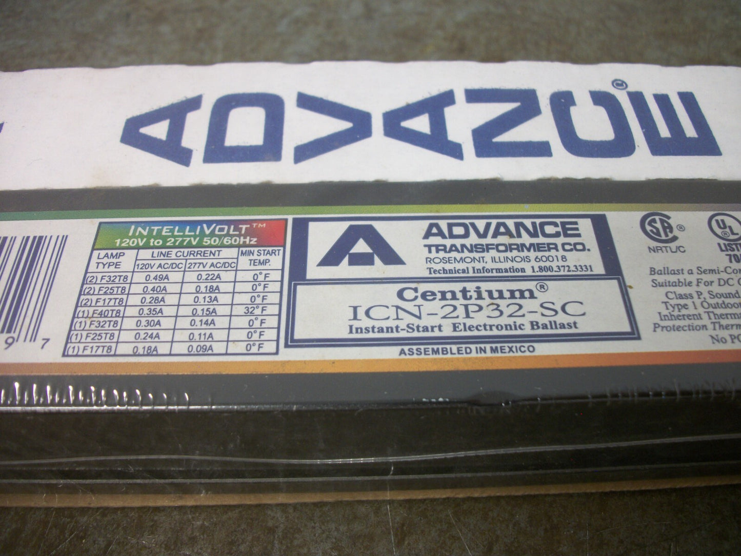 ADVANCE CENTIUM INSTANT-START ELECTRONIC BALLAST ICN-2P32-SC 120/277VOLT NEW