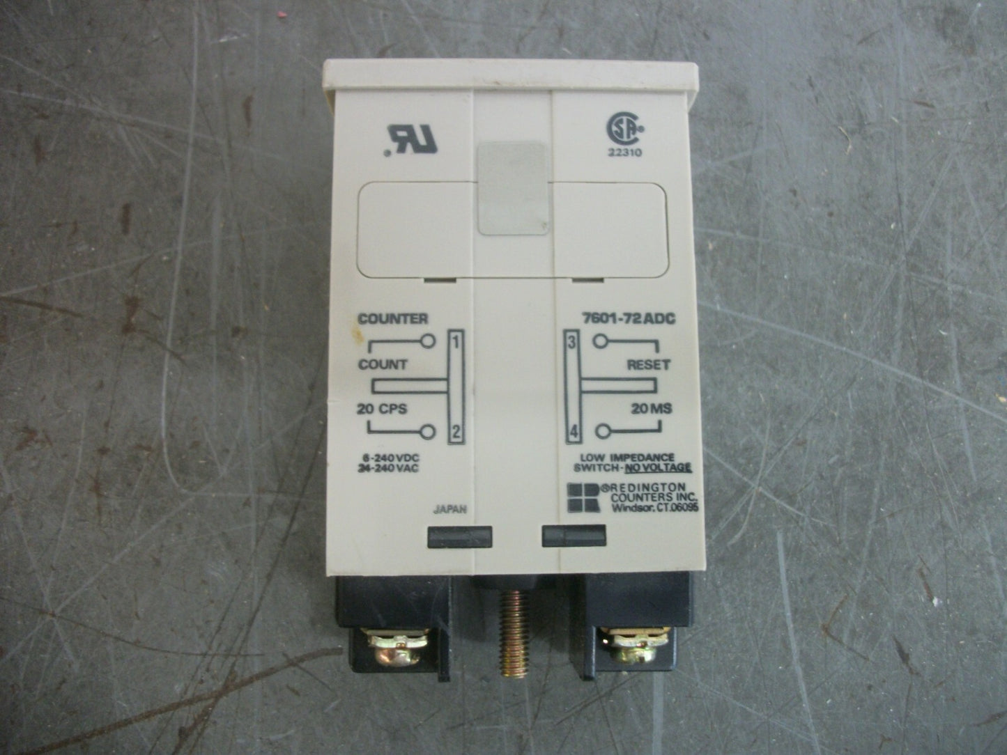 REDINGTON LOW-IMPEDANCE SWITCH DIGITAL COUNTER MODULE 7601-72ADC