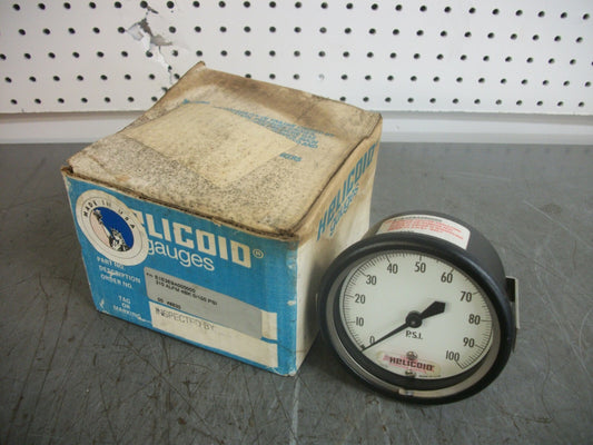 HELICOID PRESSURE GAUGE E1E3E9A000000 0-100PSI NIB
