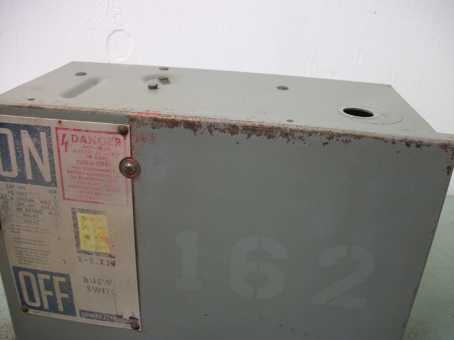 SQUARE D I-LINE FUSIBLE BUS PLUG PQ3603 30AMP 600VOLT 3PH 3W