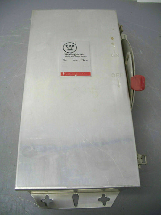 WESTINGHOUSE DISCONNECT SS TYPE 4 WHUN361 30AMP 600VOLT 3POLE NON-FUSIBLE *NOB*
