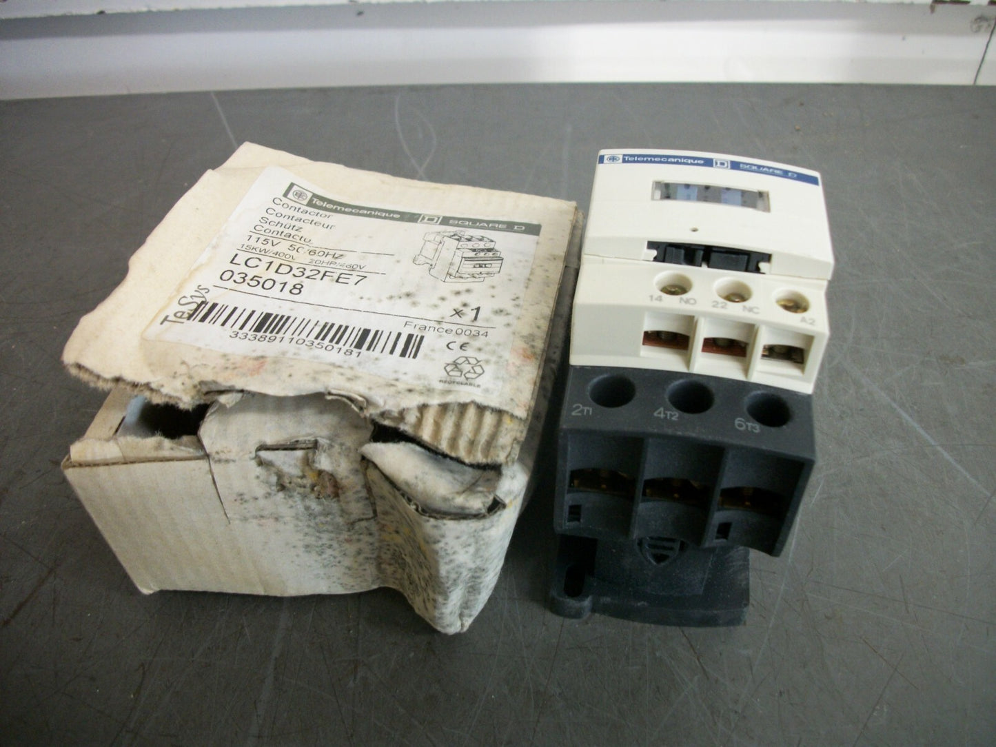 TELEMECANIQUE CONTACTOR LC1D32FE7 50AMP 115VCOIL 3PH 600V 25HP NIB