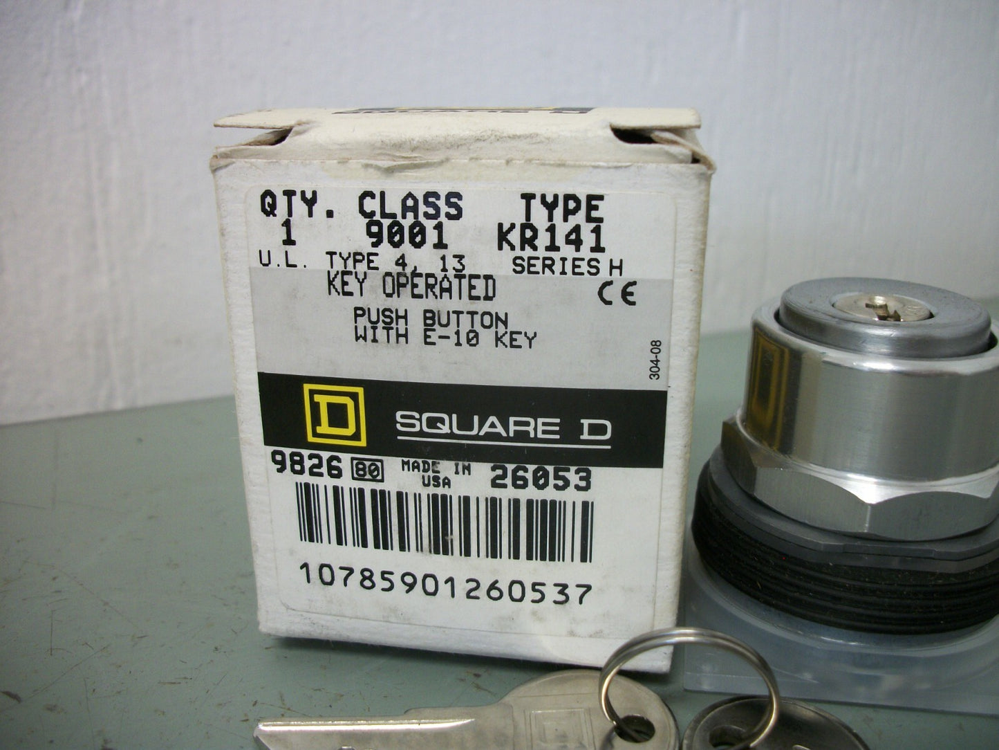 SQUARE D KEY OPERATED PUSHBUTTON 9001KR141 NIB