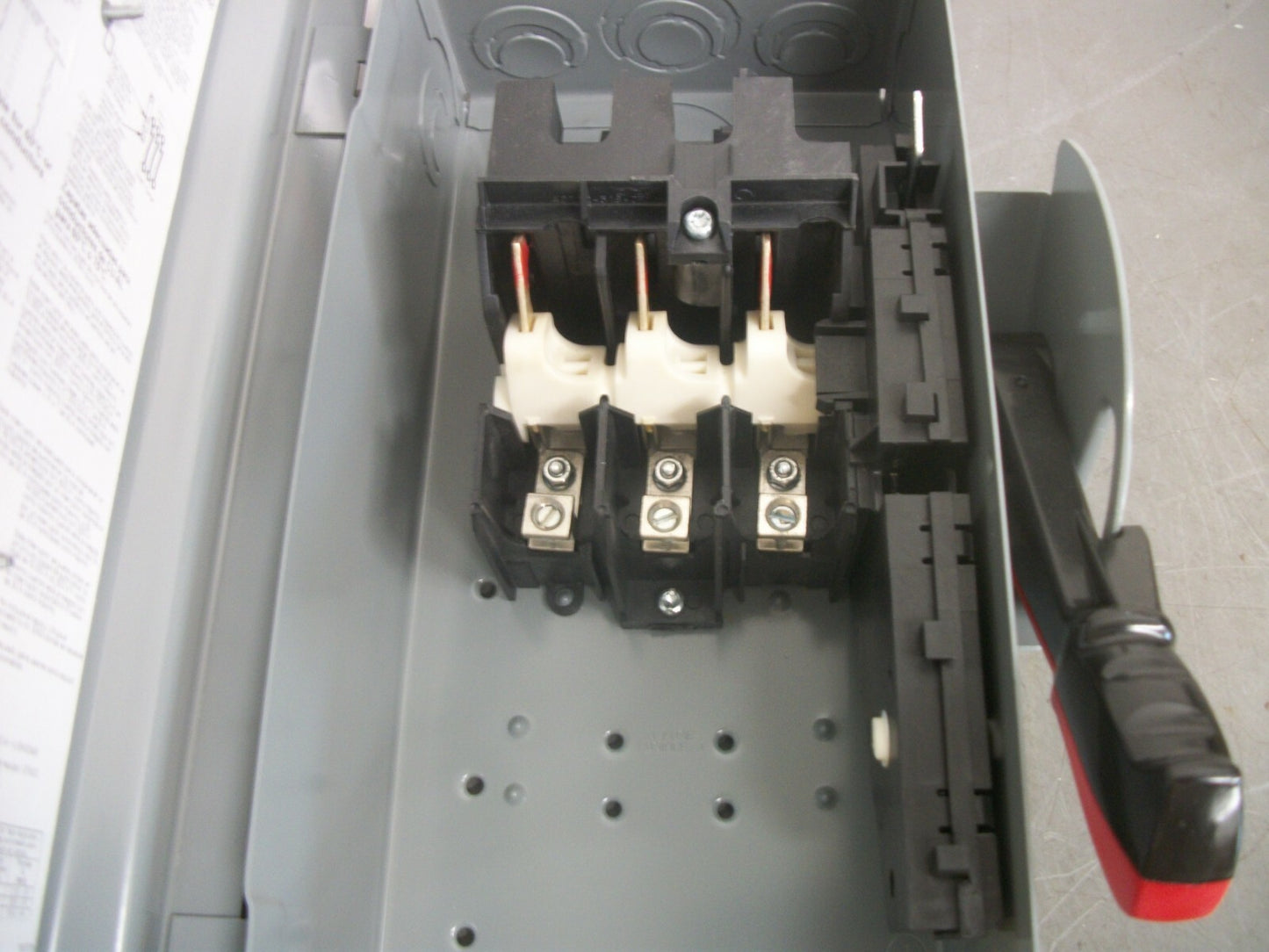 SQUARE D DISCONNECT TYPE 1 HU361 30AMP 600VOLT 3POLE NON-FUSIBLE NIB