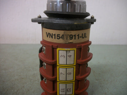 OEM CONTROLS 3-POSITION ROTARY SWITCH VN154T911-UL 10AMP 600VOLT 3PH 7.5HP NOB