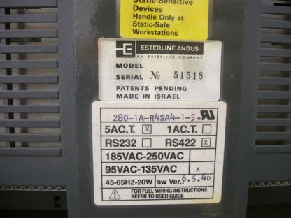 ESTERLINE ANGUS PANELMASTER 1000 OPERATOR PANEL 280-1A-R4SA4-1-5 5AC.T RS422