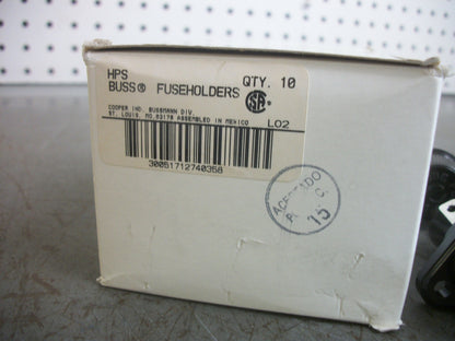 BUSSMANN BOX OF 8 PANEL MOUNT FUSEHOLDERS HPS NIB