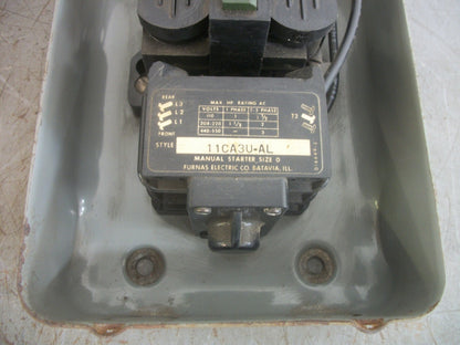 FURNAS ENCL SIZE 0 MANUAL STARTER 11CA3U-AL 3PH 550VOLT 3HP