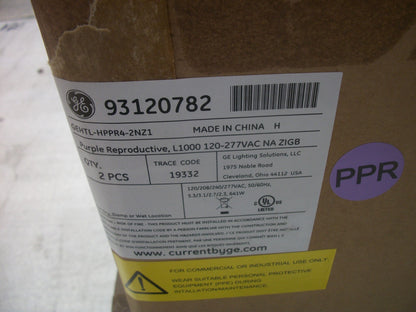 GE 93120782 BOX OF 2 ARIZE ELEMENT PURPLE REP LIGHTS GEHTL-HPPR4-2NZ1 120-277V