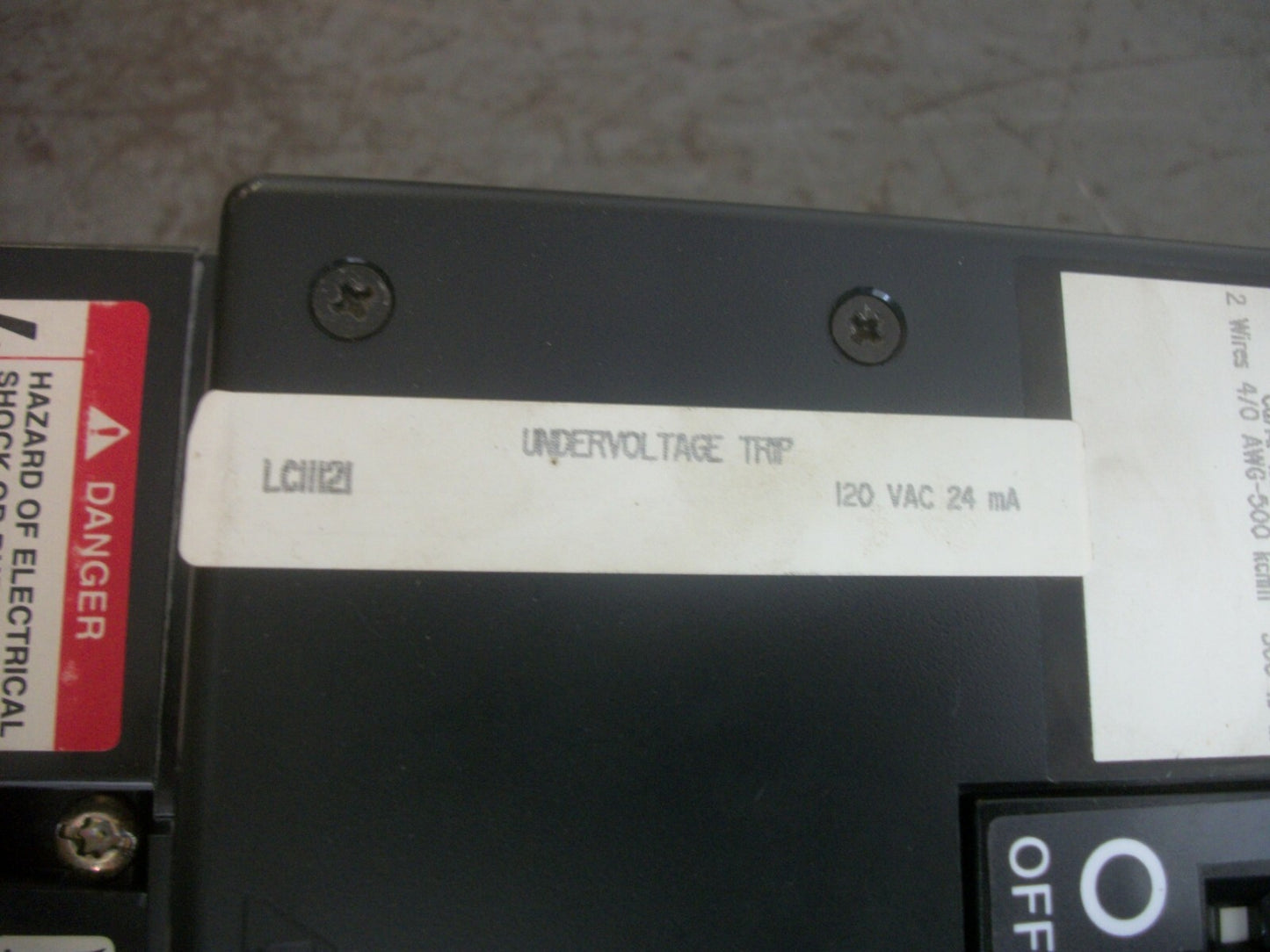 SQUARE D ELECTRONIC TRIP CIRCUIT BREAKER LE36450LS 600AMP 600VOLT 3POLE W/UV&AUX