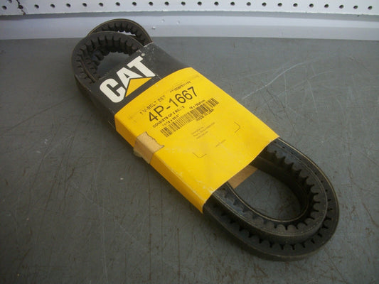 CAT SET OF 2 COGGED V-BELTS 4P-1667 NEW