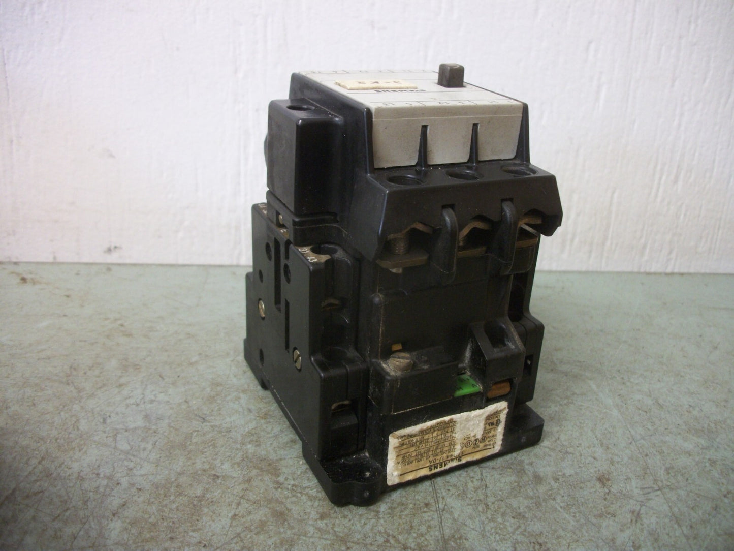 SIEMENS CONTACTOR 3TB4417-0A 45AMP 115VCOIL 3PH 600V 20HP