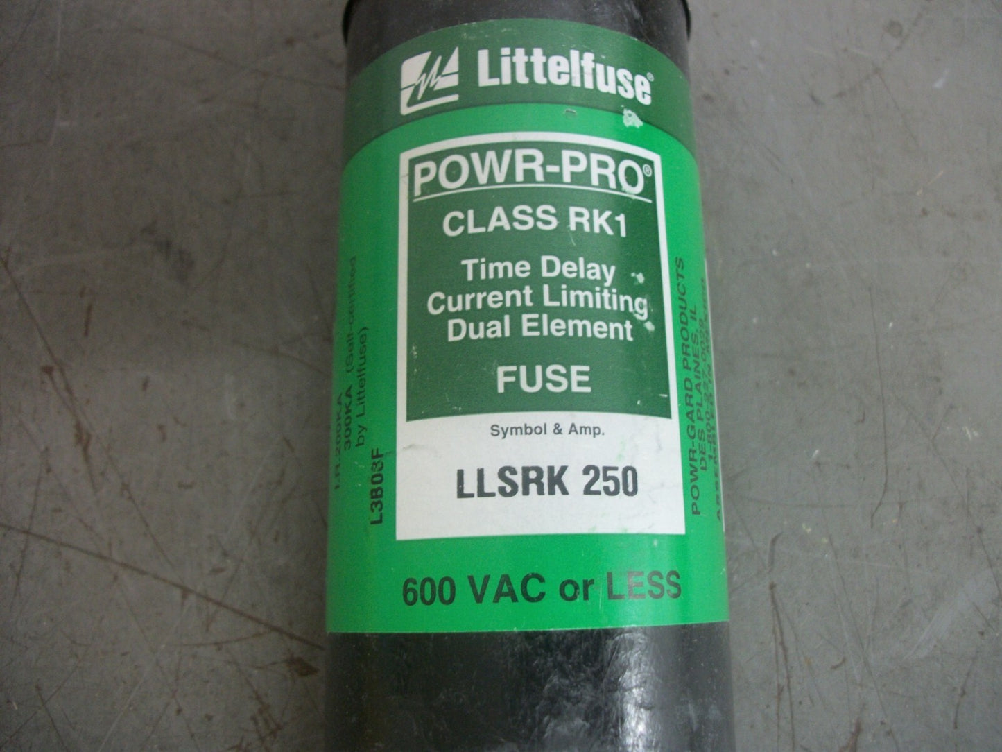 LITTELFUSE POWR-GARD FUSE LLSRK250 250AMP 600VOLT