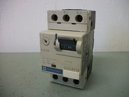 TELEMECANIQUE MOTOR CIRCUIT BREAKER GV2RT10 4-6.3AMP