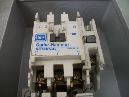 CUTLER-HAMMER ENCL MOTOR STARTER CE15DNS3 18AMP 120VCOIL 3PH 600V 15HP