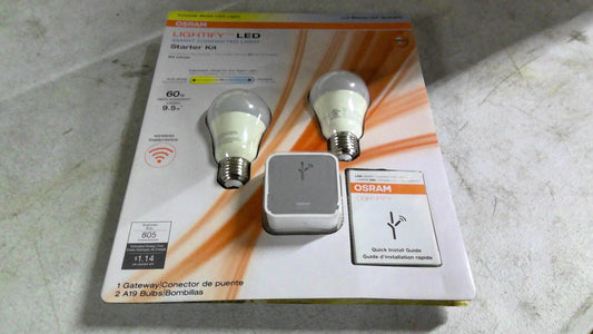 OSRAM LIGHTIFY LED SMART CON LIGHT STARTER KIT LED9.5A19W2/DIM/TW/STARTERKIT/LFY