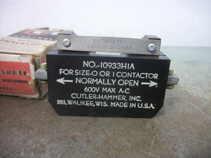 CUTLER-HAMMER SIZE 0 OR 1 N.O. ELECTRICAL INTERLOCK 10933HIA NIB