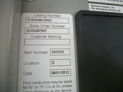 SIEMENS P1 LOAD CENTER PANELBOARD BQD 100AMP 480Y/277VOLT 3PH 4W
