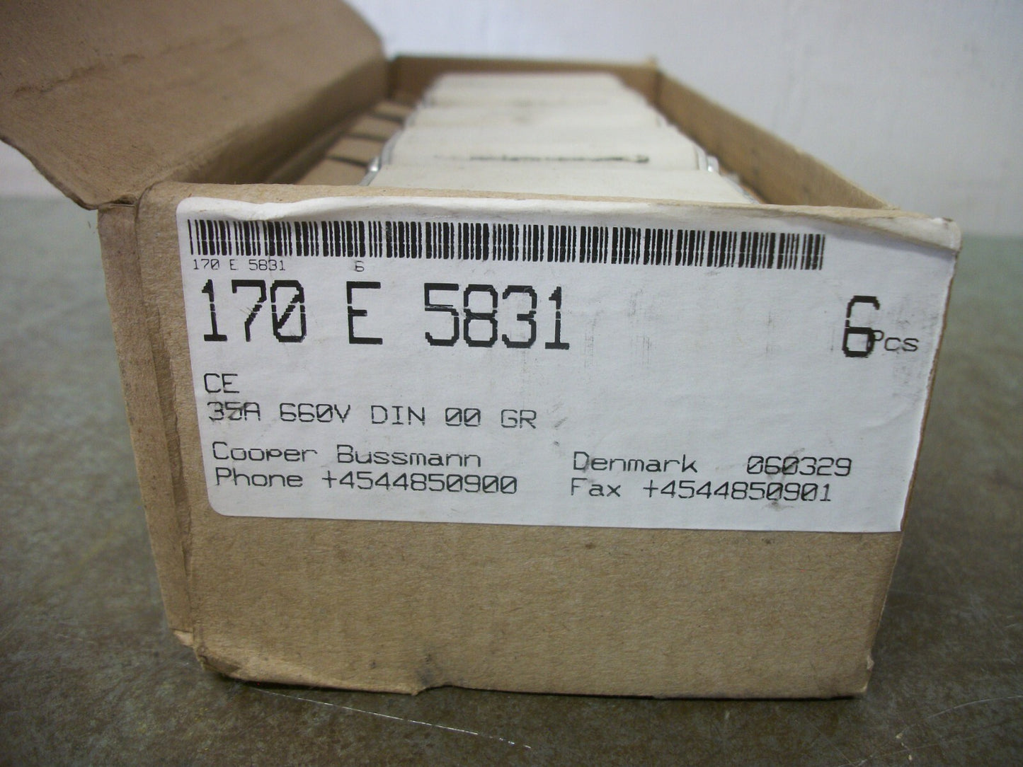 BUSSMANN BOX OF 6 HIGH SPEED FUSES 170E5831 35AMP 660VOLT NIB
