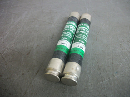 LITTELFUSE LOT OF 2 POWR-GARD FUSES LLSRK8 8AMP 600VOLT NOB