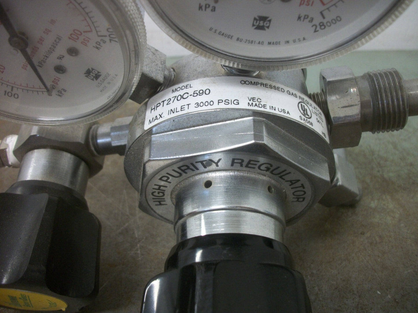 NATIONAL SPECIALTY GASES PNEUMATIC PRESSURE REGULATOR HPT270C-590 3000PSIG