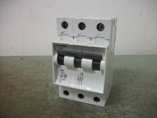 SIEMENS MINI CIRCUIT BREAKER 5SX23C20 20AMP 400VOLT 3POLE