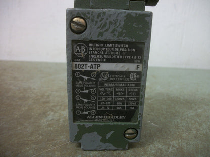 ALLEN-BRADLEY OIL TIGHT LIMIT SWITCH 802T-ATP