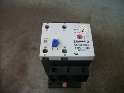 SQUARE D THERMAL OVERLOAD RELAY 9065TF39 39-50AMP