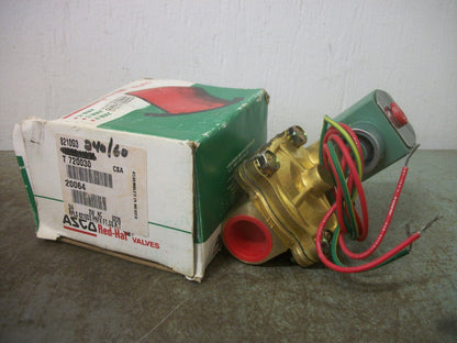 ASCO RED HAT 3/4" SOLENOID VALVE 8210G3 240VCOIL 5-150PSI 6.1WATT NIB