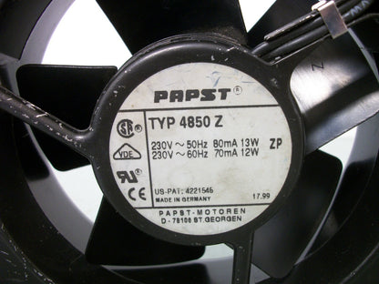 PAPST AXIAL FAN TYP 4850 Z 230VOLT 70mA 12WATT
