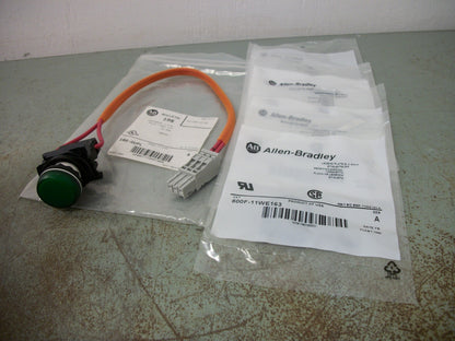 ALLEN-BRADLEY UNIVERSAL LED 22.5mm GREEN PILOT LIGHT KIT 198-GUPL 24-120VOLT NEW