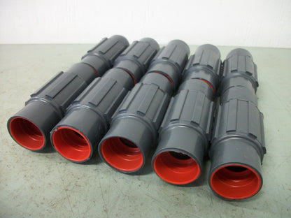 ROBROY LOT OF 10 3/4" PVC-COATED PLASTI-BOND CONDUIT COUPLERS NOB