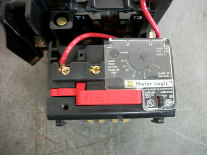SQUARE D SIZE 0 MOTOR STARTER 8536SBO2H20S 24VCOIL 3PH 600V 5HP W/ML L.N.C.