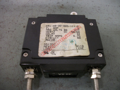 CARLINGSWITCH LOT OF 3 CIRCUIT BREAKERS CA1-X0-005-111-C 5AMP 277VOLT 1POLE