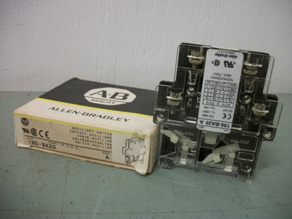 ALLEN-BRADLEY 2N.O. AUXILIARY CONTACT SWITCH BLOCK 195-BA20 NIB
