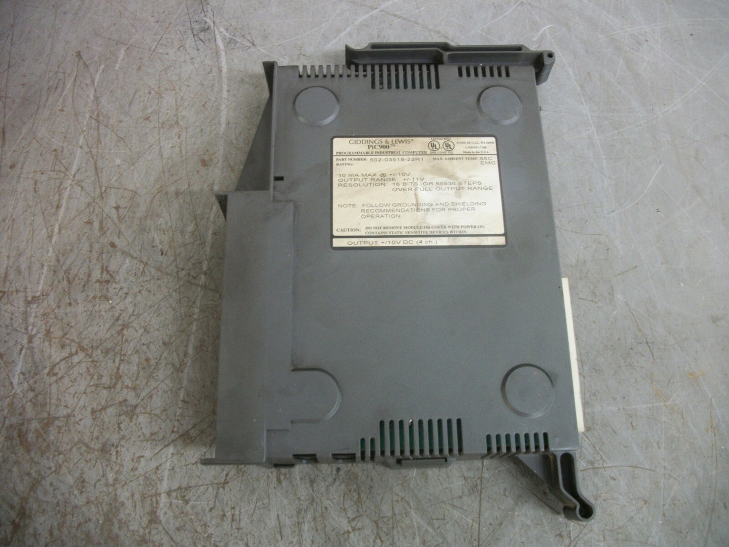 GIDDINGS & LEWIS PIC900 PROGRAMMABLE COMPUTER OUTPUT MODULE 502-03518-22R1