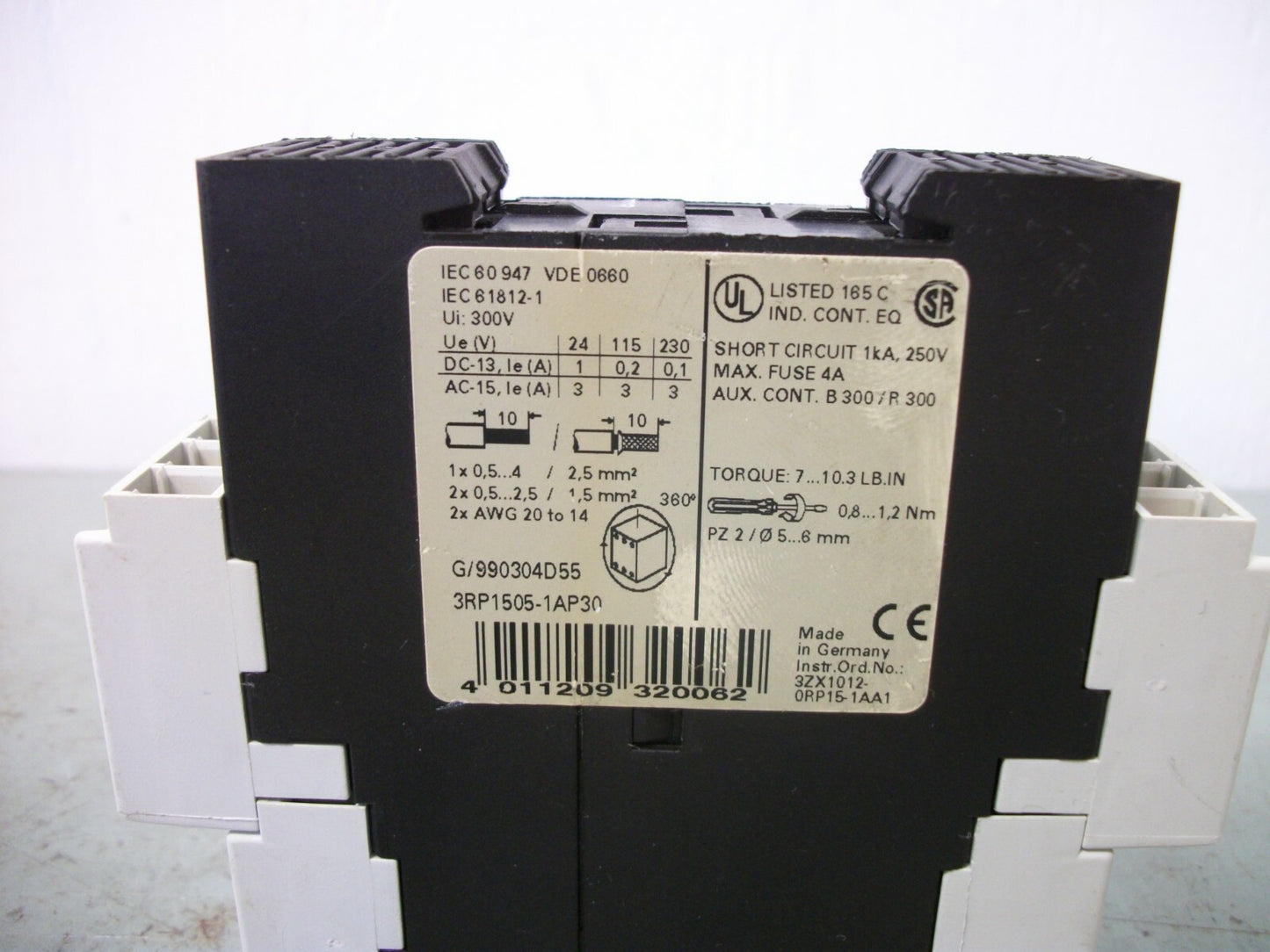 SIEMENS SIRIUS 3R TIMING RELAY MODULE 3RP1505-1AP30 0.05SEC-100HOUR