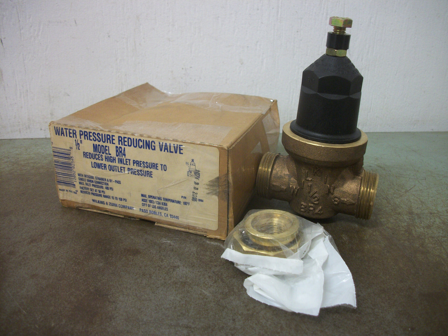 WILKINS ZURN BR4 1/2" WATER PRESSURE REDUCING VALVE 12-BR4 15-150PSI NIB