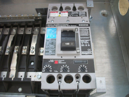 SIEMENS P1 LOAD CENTER PANELBOARD BQD 250AMP 480Y/277VOLT 3PH 4W W/150A MAIN