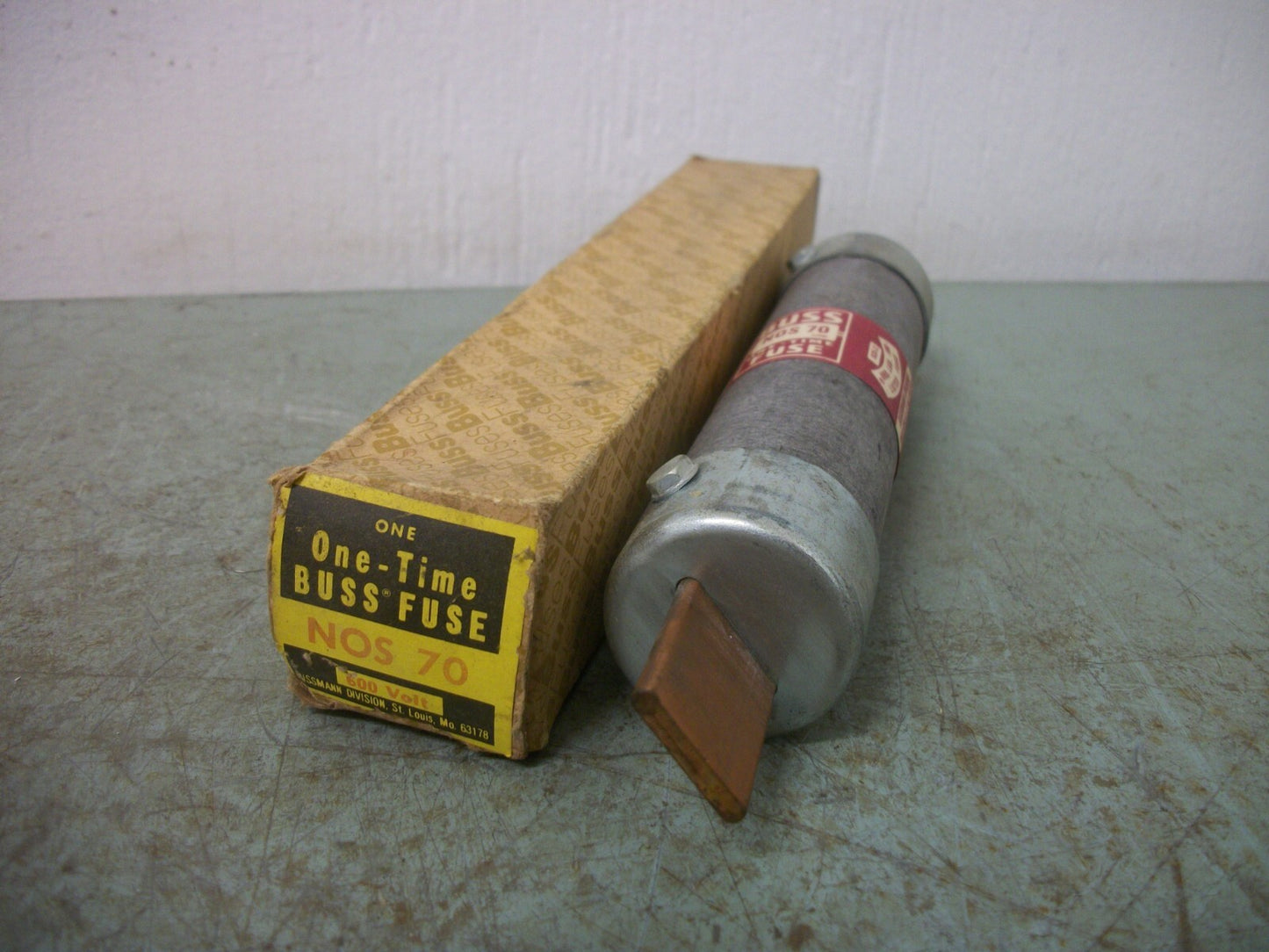BUSSMANN ONE-TIME FUSE NOS70 70AMP 600VOLT NIB